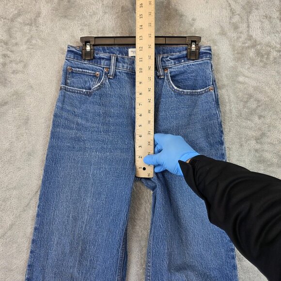 Abercrombie & Fitch Jeans Womens 27 4R Blue 90s Relaxed High Rise Raw Hem Denim - Picture 3 of 11